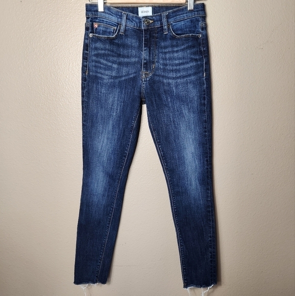 Hudson Womens Dark Wash High Rise Blair Super Skinny Raw Hem Jeans-Size 27 - Picture 3 of 10